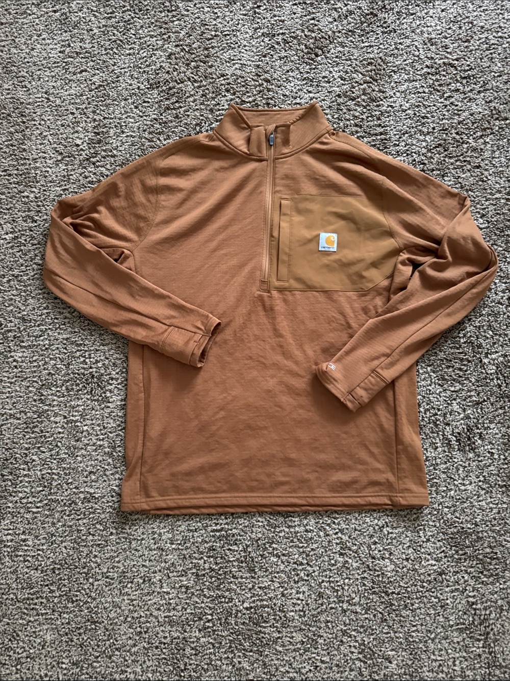 Carhartt Copper-Brown Quarter Zip Pullover